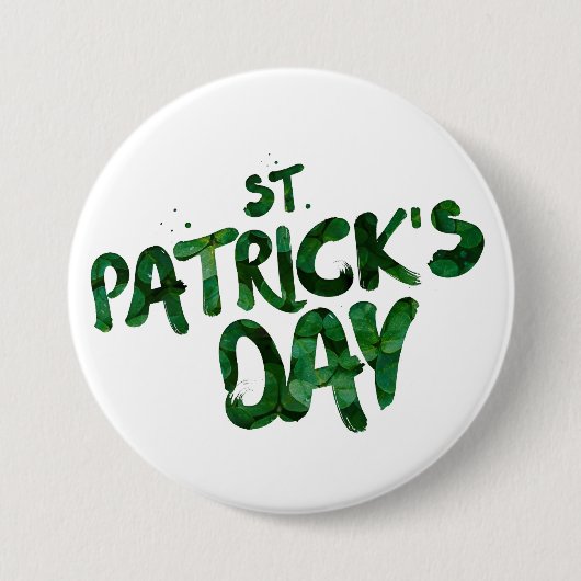 St Patrick's Day Ronde Button 7,6 Cm (Voorkant)