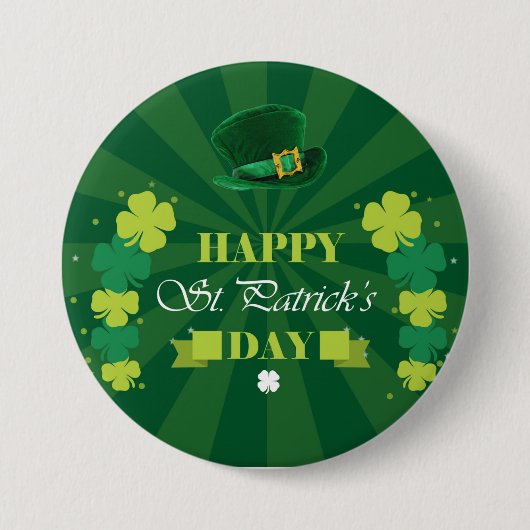 St Patrick's Day Ronde Button 7,6 Cm (Voorkant)