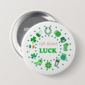 St. Patrick's Day Ronde Button 7,6 Cm (Voorkant /achterkant)