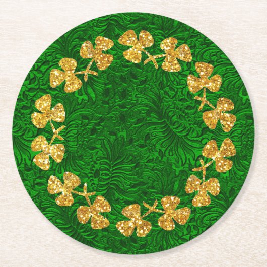 St Patrick's Day Ronde Kartonnen Onderzetter (Voorkant)