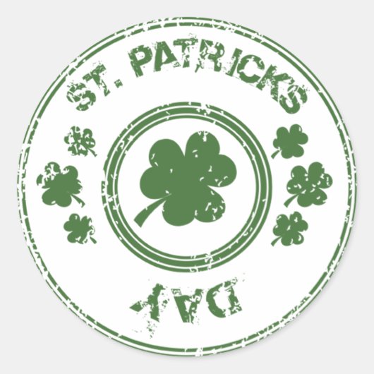 St. Patrick's Day Ronde Sticker (Voorkant)
