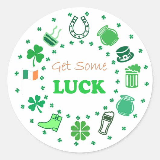 St. Patrick's Day Ronde Sticker (Voorkant)