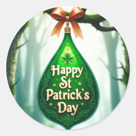 St. Patrick's Day Ronde Sticker (Voorkant)