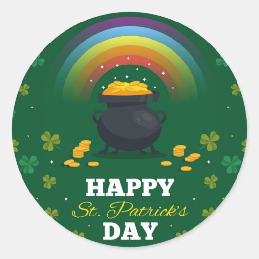 St. Patrick's Day Ronde Sticker (Voorkant)
