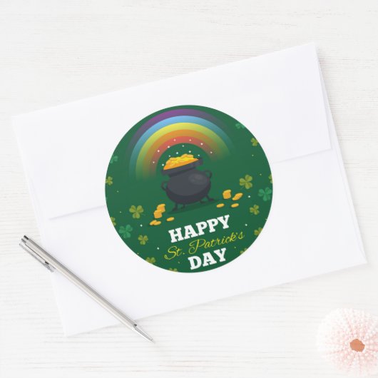 St. Patrick's Day Ronde Sticker (Envelop)