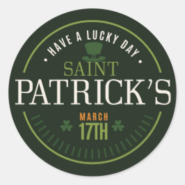 St. Patrick's Day Ronde Sticker