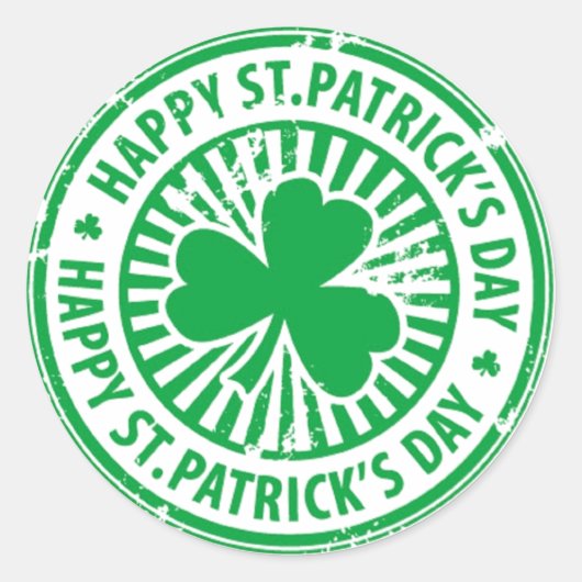 St. Patrick's Day Ronde Sticker (Voorkant)