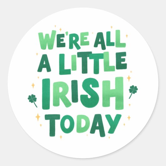 St. Patrick's Day Ronde Sticker (Voorkant)