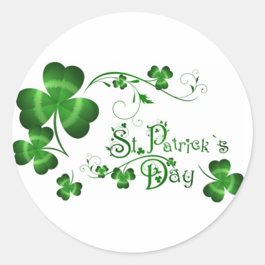 St Patricks Day Ronde Sticker (Voorkant)