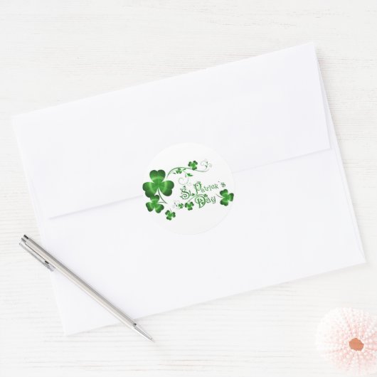 St Patricks Day Ronde Sticker (Envelop)