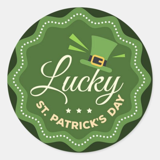 St. Patrick's Day Ronde Sticker (Voorkant)