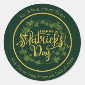 St. Patrick's Day Ronde Sticker (Voorkant)