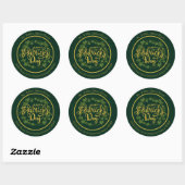 St. Patrick's Day Ronde Sticker (Vel)