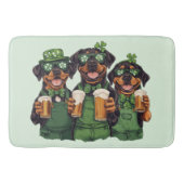 St. Patrick's Day Rottweiler Honden Badmat (Voorkant)