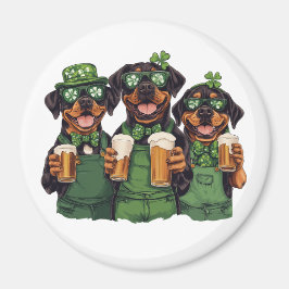 St. Patrick's Day Rottweiler Honden Magneet
