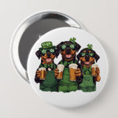 St. Patrick's Day Rottweiler Honden Ronde Button 4,0 Cm (Voorkant /achterkant)