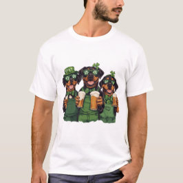 St. Patrick's Day Rottweiler Honden T-shirt