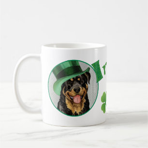 St. Patrick's Day Rottweiler Koffiemok