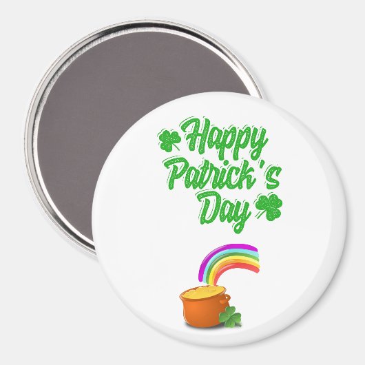 St. Patrick's Day Round Magnet (Voorkant / Achterkant)