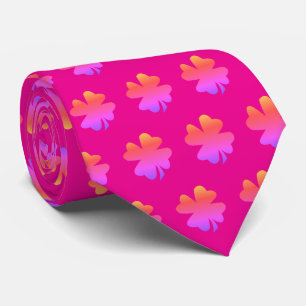 St. Patrick's Day Roze Klaverblad Kunst Cadeau Fav Stropdas
