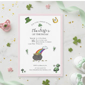 St Patricks Day Roze Regenboog 1e verjaardag Kaart