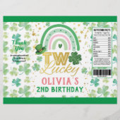 St Patrick's Day Roze Two Lucky Chip Bag Wrapper Flyer (Voorkant)