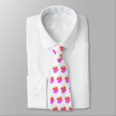 St. Patrick's Day Roze Witte Klaver Geschenk Favor Stropdas (Gebonden)