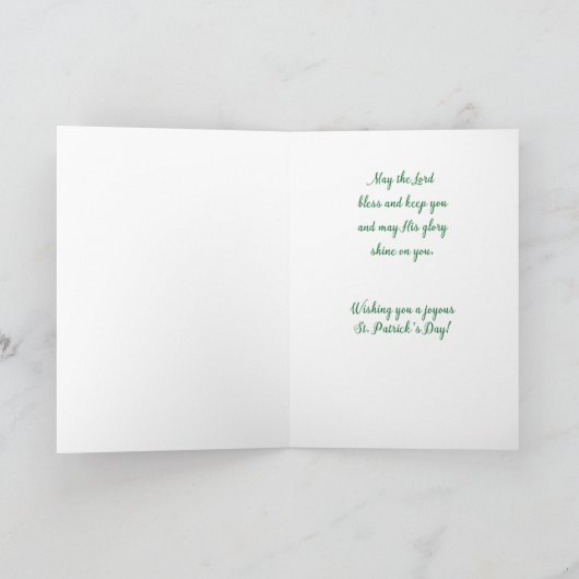 St. Patrick's Day Rozenkrans Naam aanpassen Religi Kaart (Binnen)