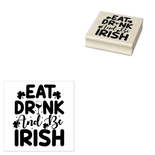 St Patrick's Day Rubber Stamp Rubberstempel (Gestempeld)