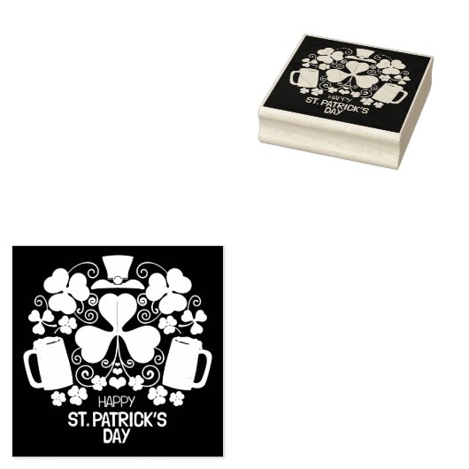 St. Patrick's Day rubber stempel (Gestempeld)