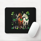St. Patrick's Day ruiters drie paarden met Muismat (Met muis)