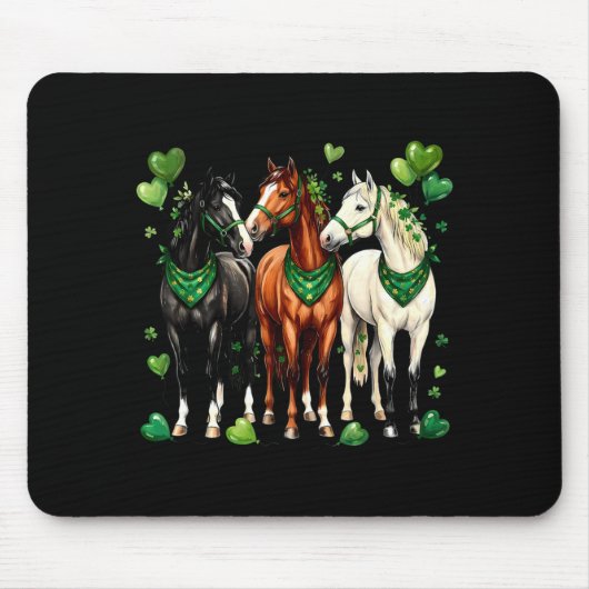 St. Patrick's Day ruiters drie paarden met Muismat (Voorkant)