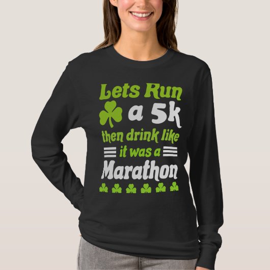 st patricks day run 5k patricks d's t-shirt (Voorkant)