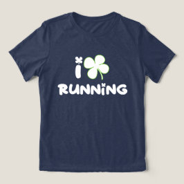 St. Patrick's Day Running Design Shamrock Marathon Tri-Blend Shirt