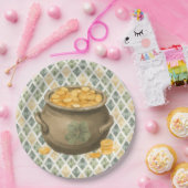  St Patrick's Day Rustic Pot of Gold Papieren Bordje (Feest)