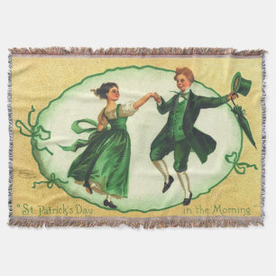 "St. Patrick's Day 's Morgens." Vintage Kaart Deken