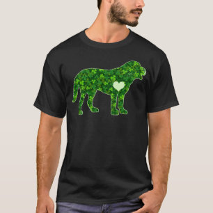 St Patrick's Day Saint Bernard Irish Green Shamroc T-shirt