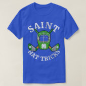 St Patricks Day Saint Pet Tricks Hockey Shamrock K T-shirt (Design voorkant)
