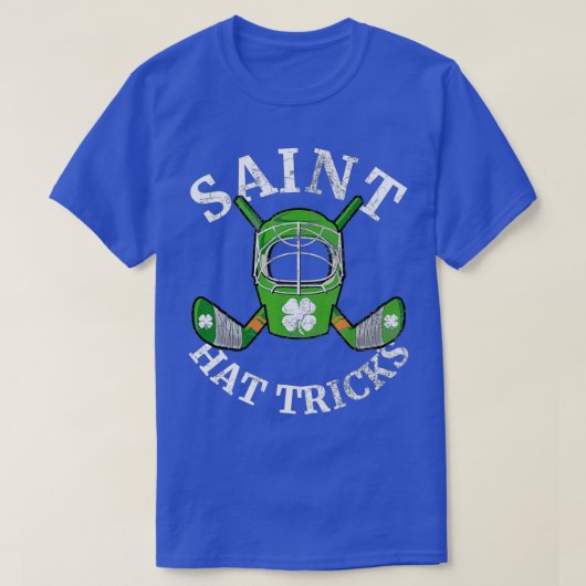 St Patricks Day Saint Pet Tricks Hockey Shamrock K T-shirt (Design voorkant)