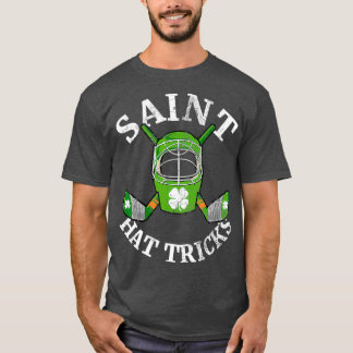 St Patricks Day Saint Pet Tricks Hockey Shamrock T-shirt