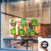 St. Patrick's Day Sale Collectie 6 Bedrijf Raamsticker (Cafe Raam)