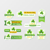St Patrick's Day Sale Collectie 9 Zakelijk Raamsticker (Vel)