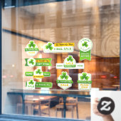 St Patrick's Day Sale Collectie 9 Zakelijk Raamsticker (Cafe Raam)