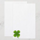 St. Patrick's Day Samrock 4 Leaf Clover Briefpapier (Voorkant / Achterkant)