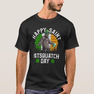 St Patrick's Day Sasquatch Ierse Bigfoot Groene Be T-shirt