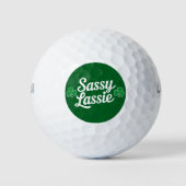 St Patricks Day Sassy Lassie Grappig Iers Golfballen (Voorkant)