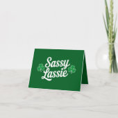 St Patricks Day Sassy Lassie Grappig Iers Kaart (Voorkant)