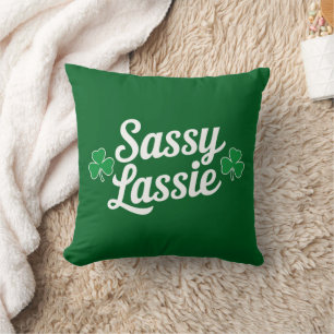 St Patricks Day Sassy Lassie Grappig Iers Kussen