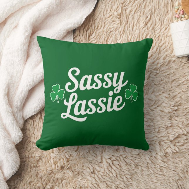 St Patricks Day Sassy Lassie Grappig Iers Kussen (Deken)