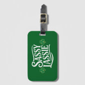 St Patricks Day Sassy Lassie Grappig Iers meisje Bagagelabel (Voorkant (verticaal))